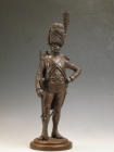 CHASSEUR A PIED RESINE BRONZE
